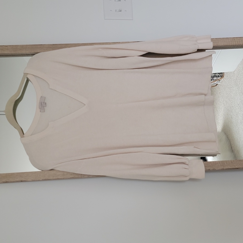 Cream loft lightweight sweater